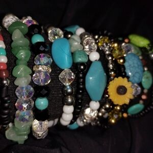 Elegant Multicolor Beaded Bracelet Set